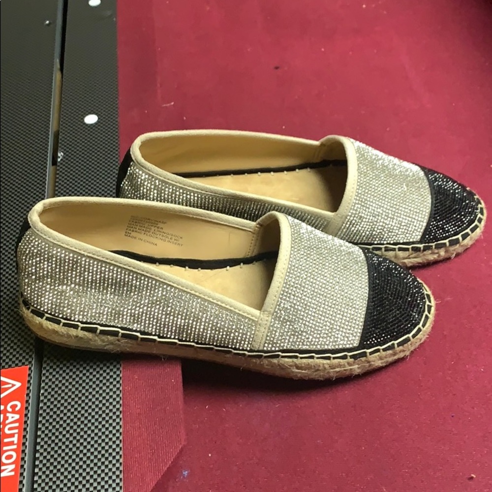 INC rhinestone espadrilles Size 6